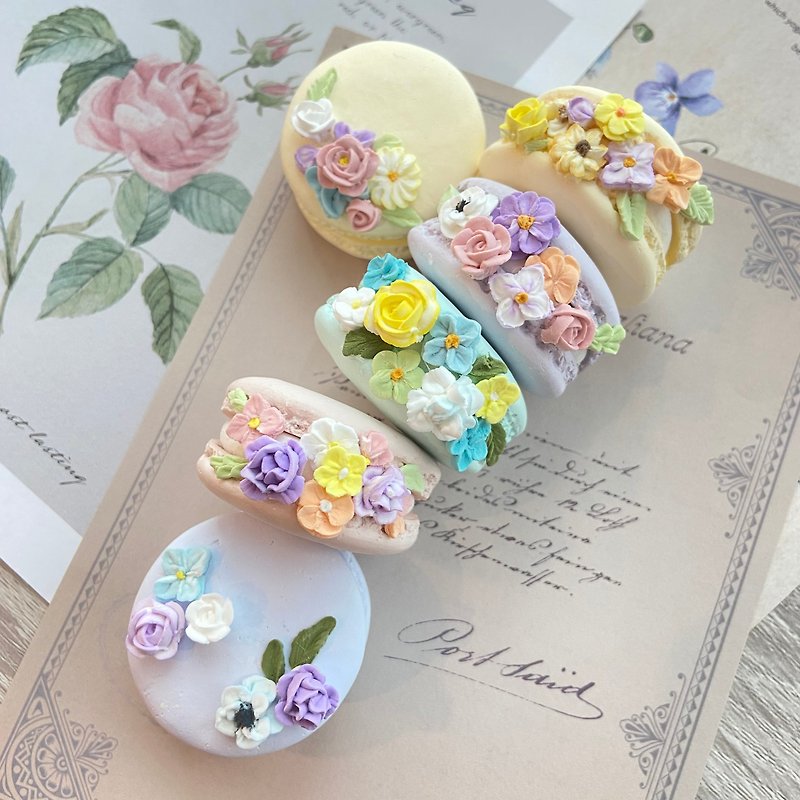 Blooming Macaron Fragrance Diffuser Stone gives 3ml essential oil group gift in return gift - Fragrances - Other Materials Multicolor