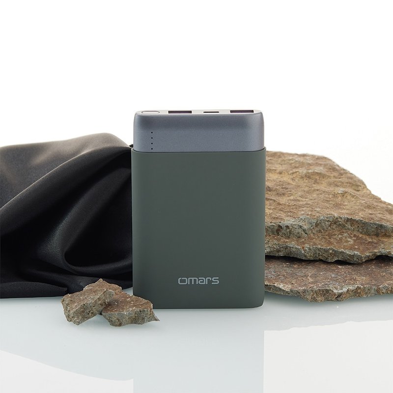 omars炫彩系行動電源 有標示Wh PD20W+QC3.0快充 10000mAh-黯夜黑 - 行動電源/充電線 - 塑膠 黑色