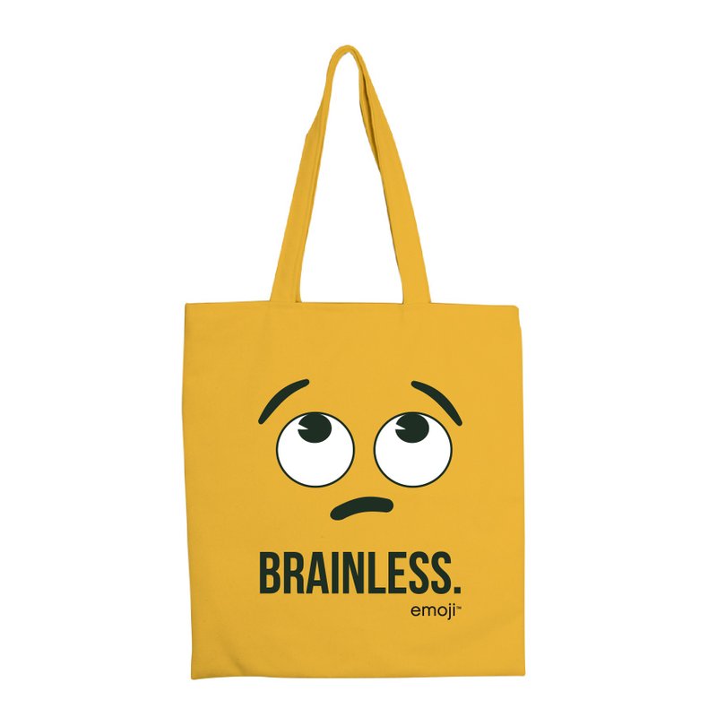 Emoji Emoji License - Color Portable Shopping Bag (Yellow), EM06 - Handbags & Totes - Cotton & Hemp White