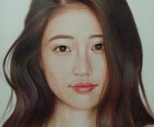 人物画・女性・水彩・A4 月世
