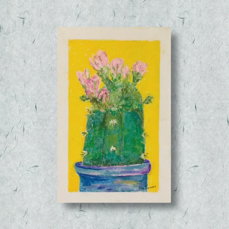 Cactus/ Decoration/ Painting/ Artwork/ Pastel - โปสเตอร์ - กระดาษ 