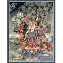 チベット仏教の金剛手菩薩のタンカアート - ショップ Boudha