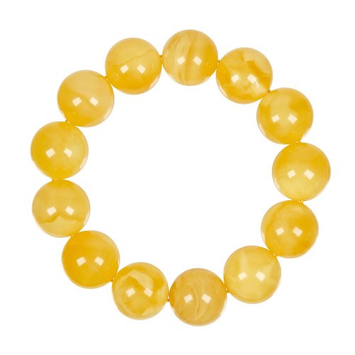 正佳珠寶 Gemsrich Jewelry 【正佳珠寶】蜜蠟琥珀 頂級白花滿蜜 17.8-18.3mm 蜜蠟手珠