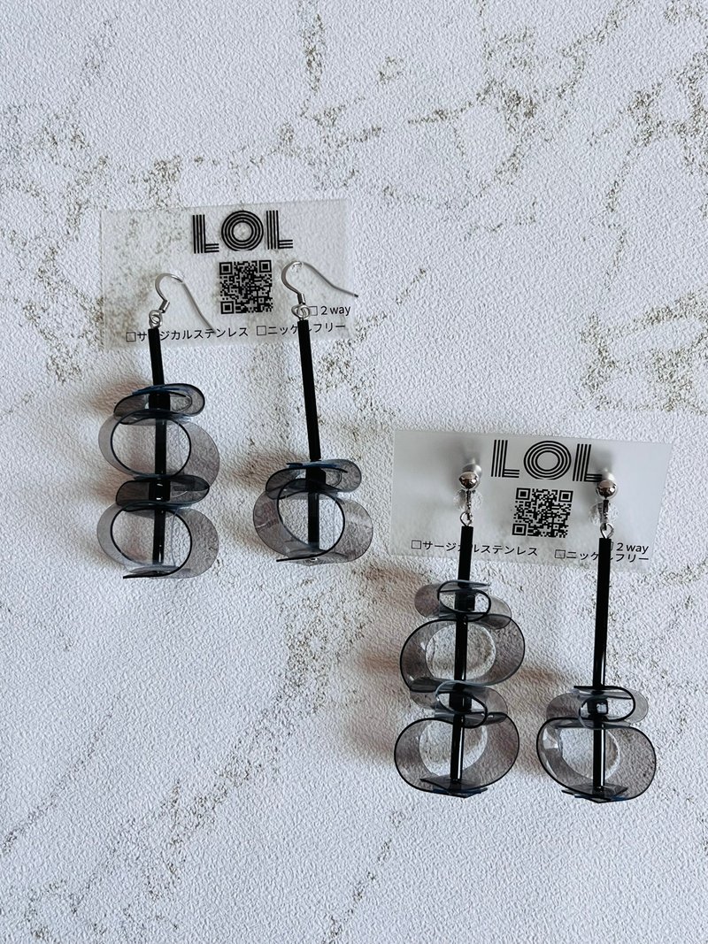 PVC DesignE 052 Clip-On - Earrings & Clip-ons - Other Materials Black