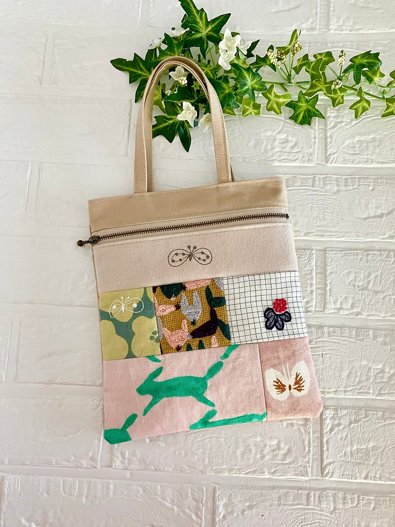 Mina Perhonen Mini Bag - กระเป๋าถือ - ผ้าฝ้าย/ผ้าลินิน 