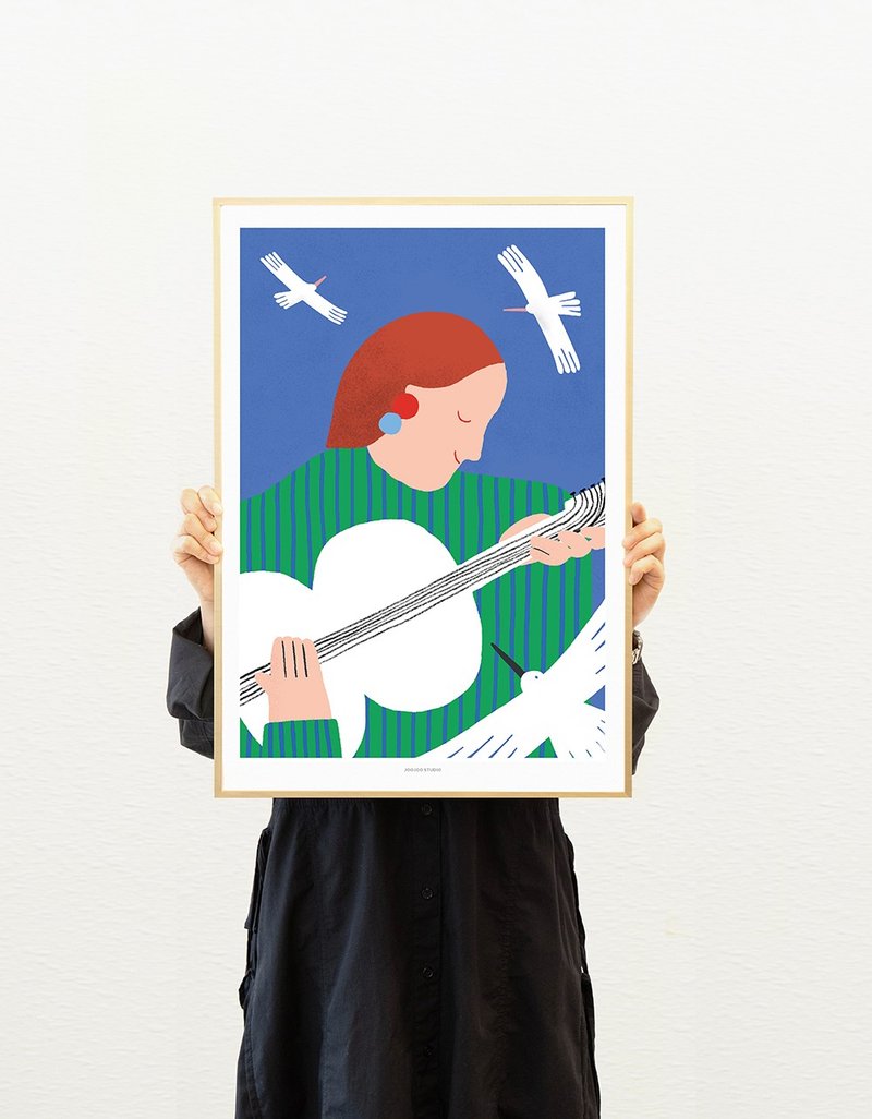 Bird Song poster (A3/A4) - 海報/掛畫/掛布 - 紙 藍色
