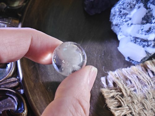 zen crystal jewelry 礦石飾物設計 白幽靈水晶珠|沒有打孔|收藏品|可製成飾物