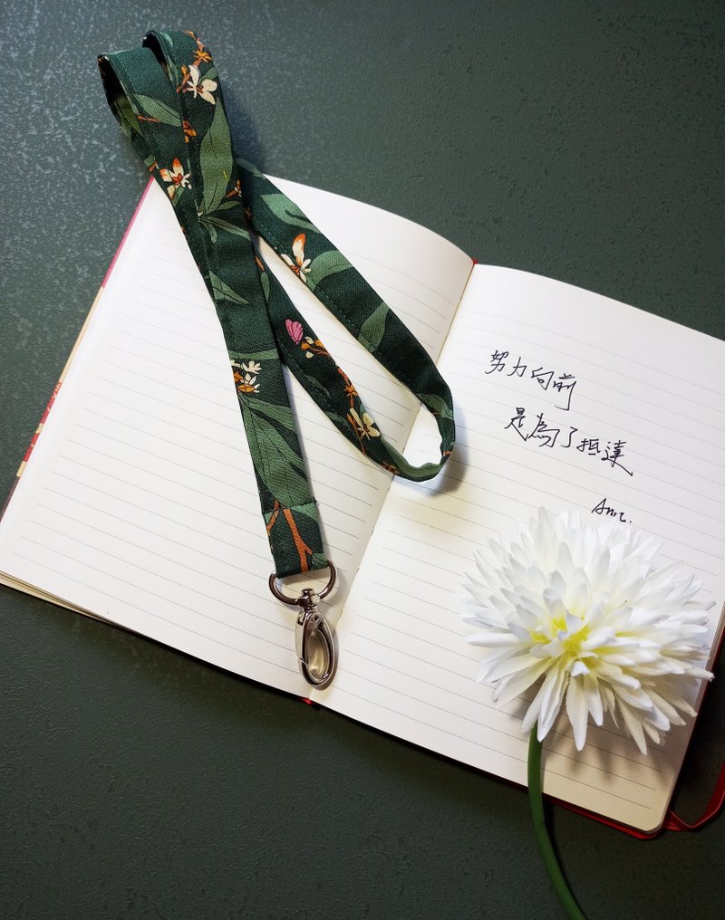 Workplace Essentials-Wide Cotton Identification Card Neck Lanyard/Sling/Document Belt-Korea Golden Osmanthus - Lanyards & Straps - Cotton & Hemp Multicolor