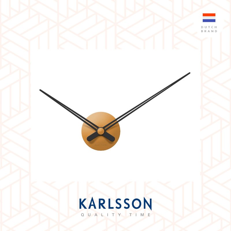 Karlsson, Wall clock LBT mini Sharp caramel brown - นาฬิกา - โลหะ สีนำ้ตาล