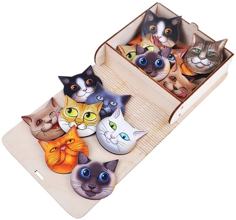 Memory game - Cute Cats - 桌遊/牌卡 - 木頭 多色