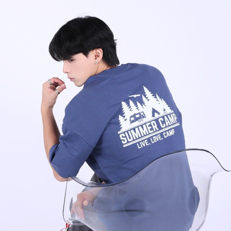 【CREEPS】Summer Camp 寬鬆重磅印花T恤 210g - 男 T 恤 - 棉．麻 多色