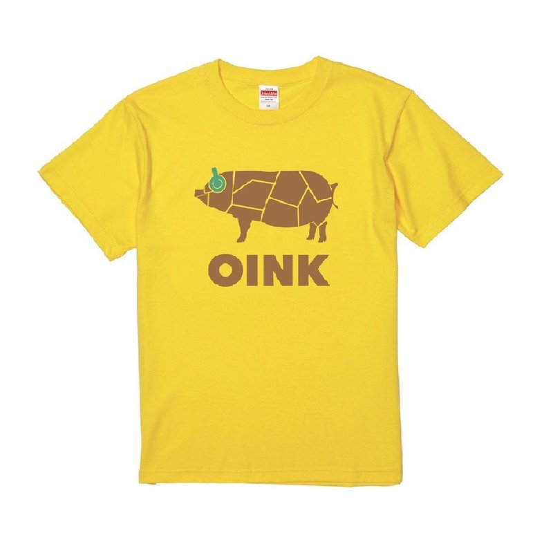 OINK T恤 - 香蕉太妃黃 - 女 T 恤 - 棉．麻 