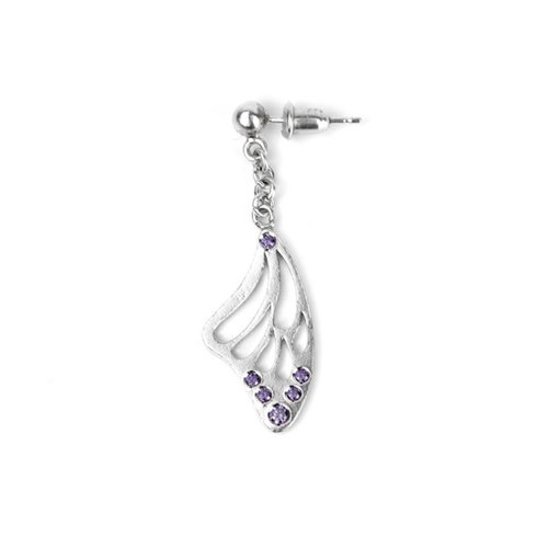Krow Korea traditional Butterfly wing Silver earring / Saeng - 2