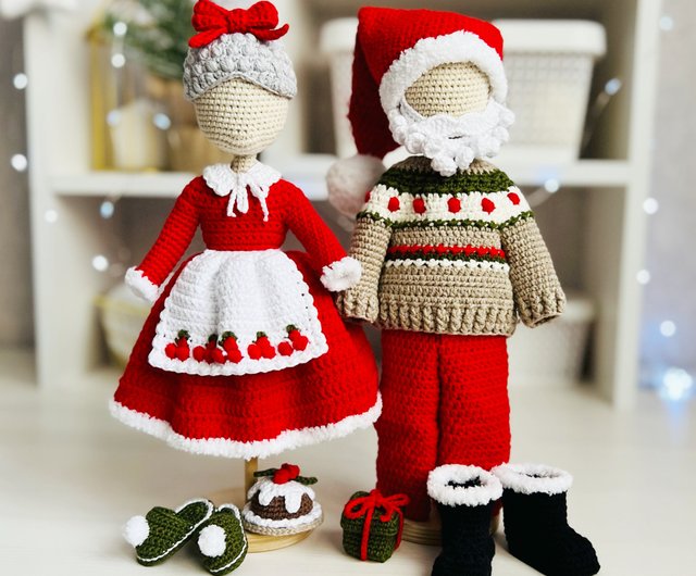 Digital Crochet doll clothes PATTERN santa clothes doll outfit doll clothes pattern Shop Fluffy Tummy DIY Tutorials Reference Materials Pinkoi