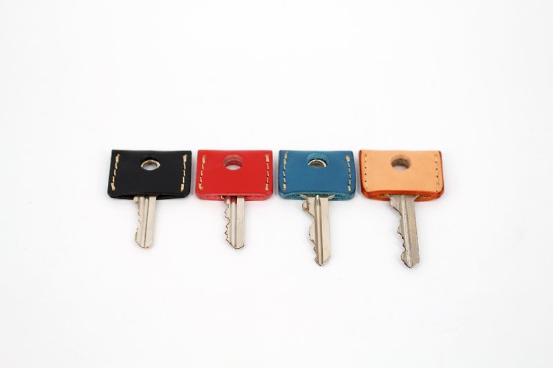 MOOS key leather case Italian vegetable tanned cow leather (set of four) - Keychains - Genuine Leather Multicolor