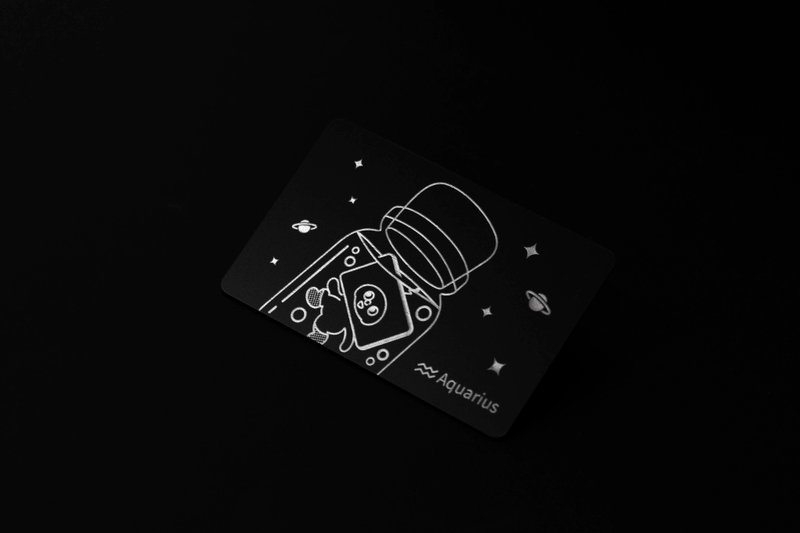 [Constellation Series] Aquarius Touch Card (Free Keychain) - แกดเจ็ต - พลาสติก สีดำ