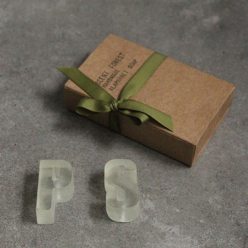 英文字母手工皂-2pc禮盒組 - 肥皂/手工皂 - 其他材質 