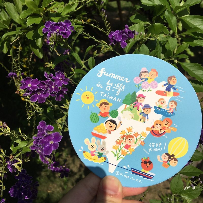 FiFi Coaster - Taiwan Summer - Coasters - Pottery Multicolor
