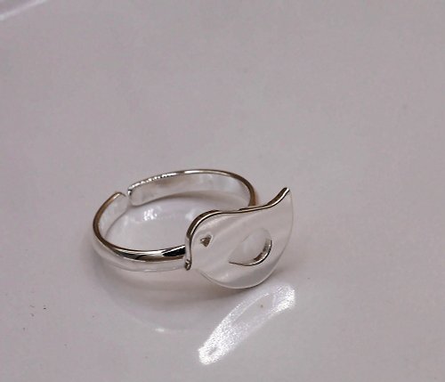 CASO JEWELRY Handmade Little Bird Ring - Silver plated on brass Little Me by CASO jewelry