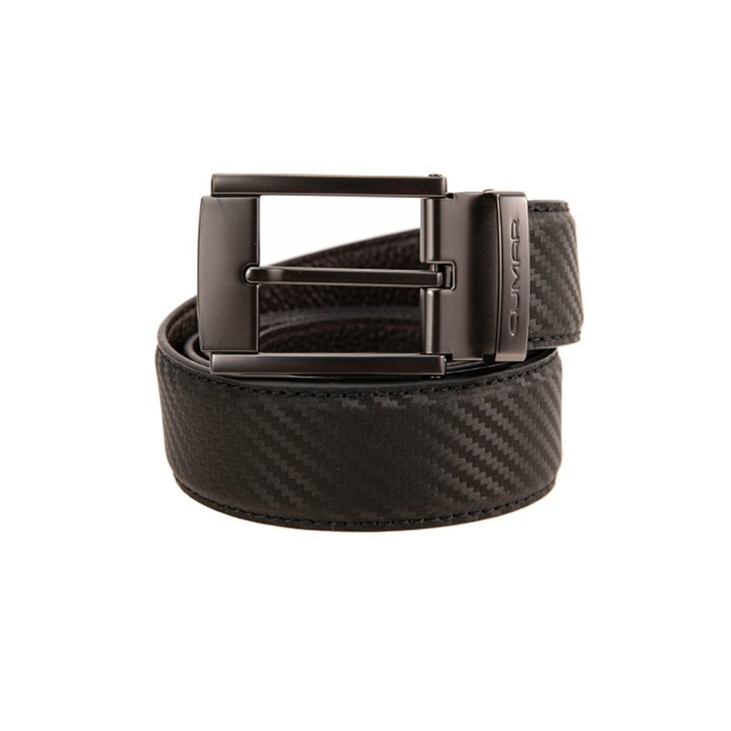 CUMAR CARBON FIBER PIN BUCKLE - เข็มขัด - หนังแท้ สีดำ