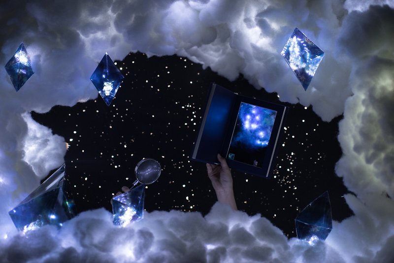 Gift【12 Constellation Series•SCORPIUS】Starry Night Book Lamp - Lighting - Other Materials Blue