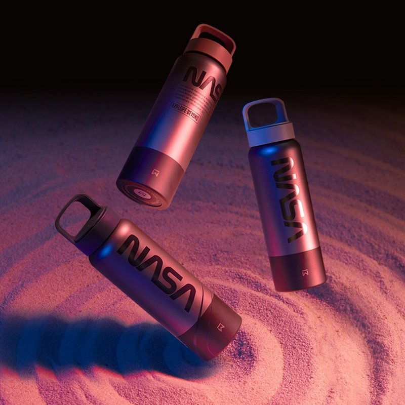 【WOKY沃廚】NASA系列 Ti 鈦提手運動保溫瓶800ml - 保溫瓶/保溫杯 - 其他金屬 