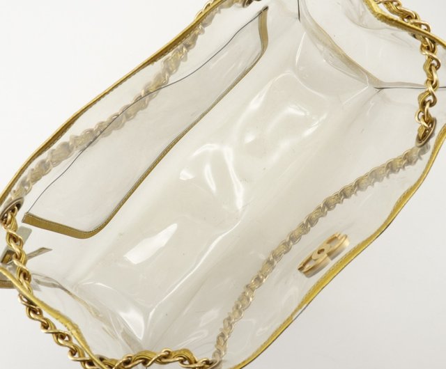CHANEL ココマーク デカロゴ ビニール トートバッグ チェーン シャネル CHANEL チェーントート デカココマーク トートバッグ