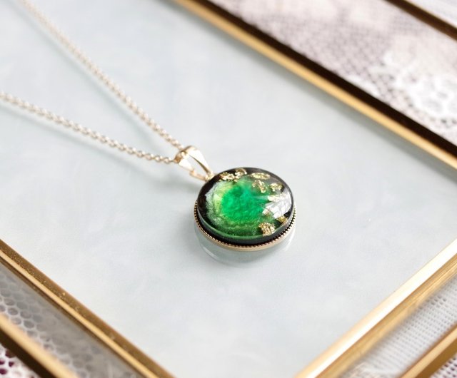 レジンアート ラウンドペンダント・密林の王者 - ショップ