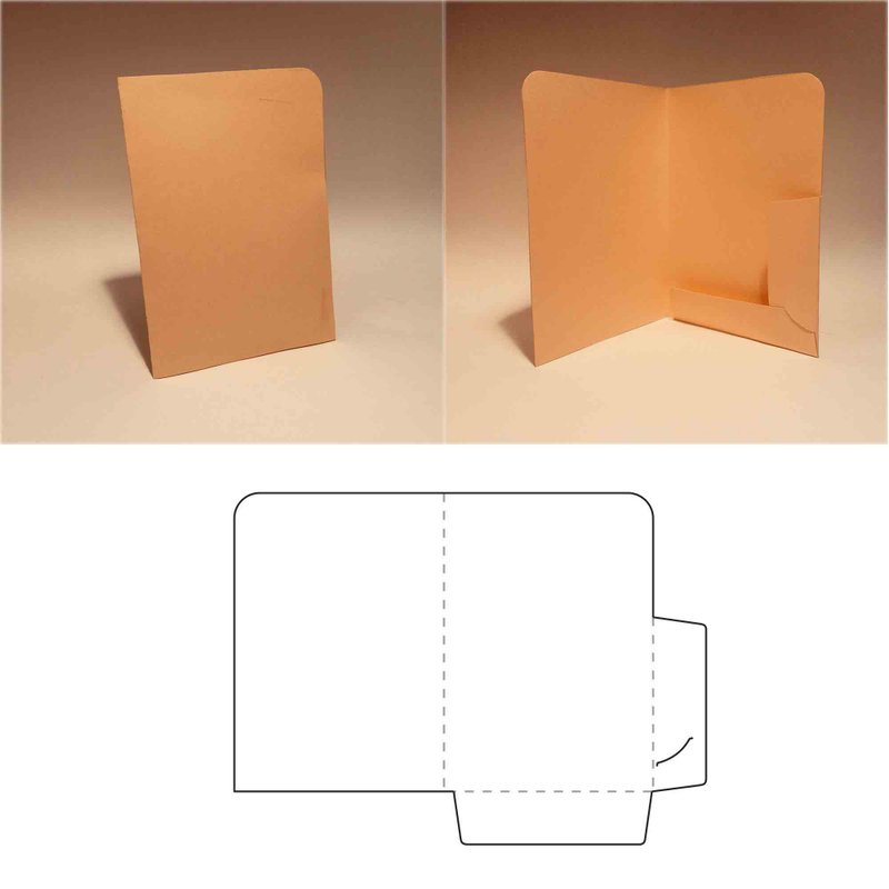 Document folder template, photo folder template, paper folder, folder svg, PDF - 圖文模板設計 - 其他材質 
