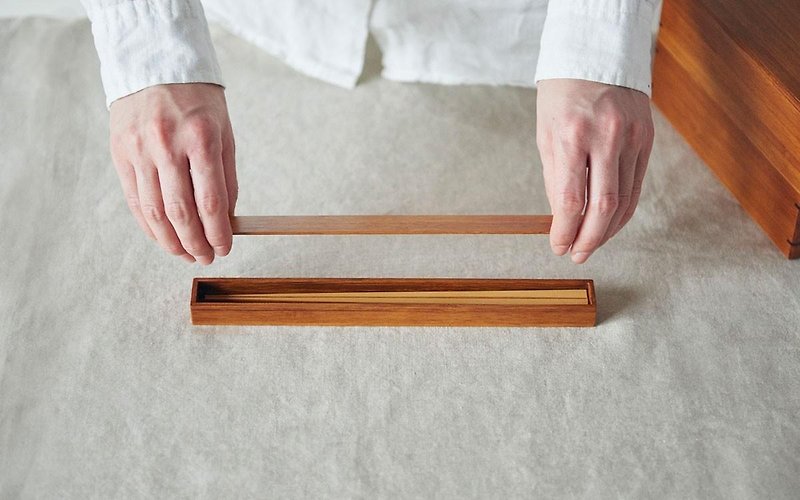 竹箱　拭き漆　箸箱 - その他 - 木製 ブラウン