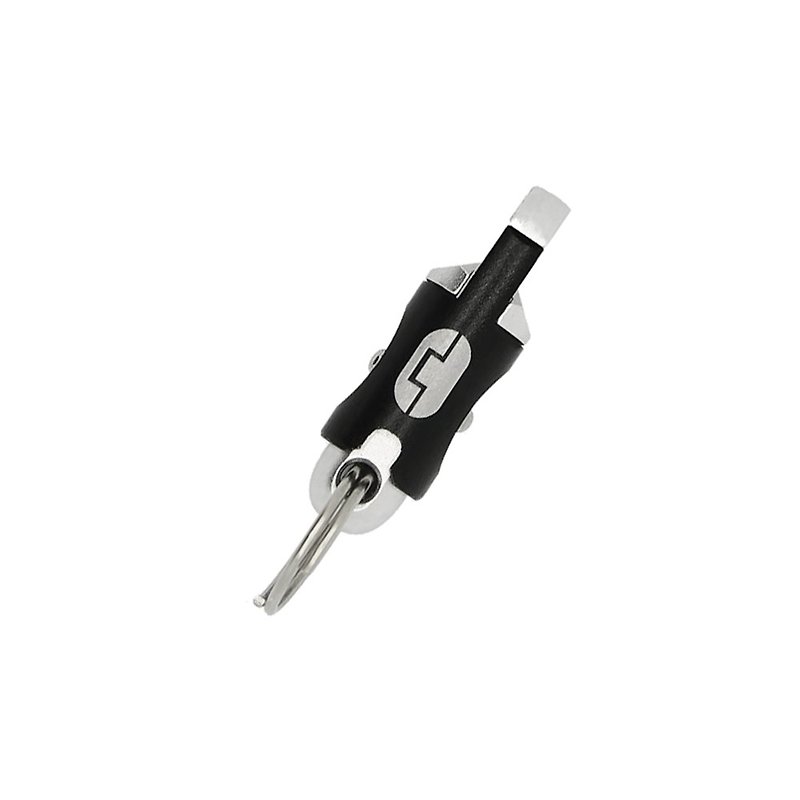[True Utility] UK multi-function mini minimalist ring LocklipMicro 2 into the group - ที่ห้อยกุญแจ - สแตนเลส สีเงิน