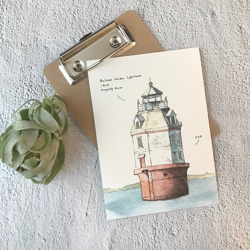 Baltimore Harbor Lighthouse-postcard - Cards & Postcards - Paper Khaki