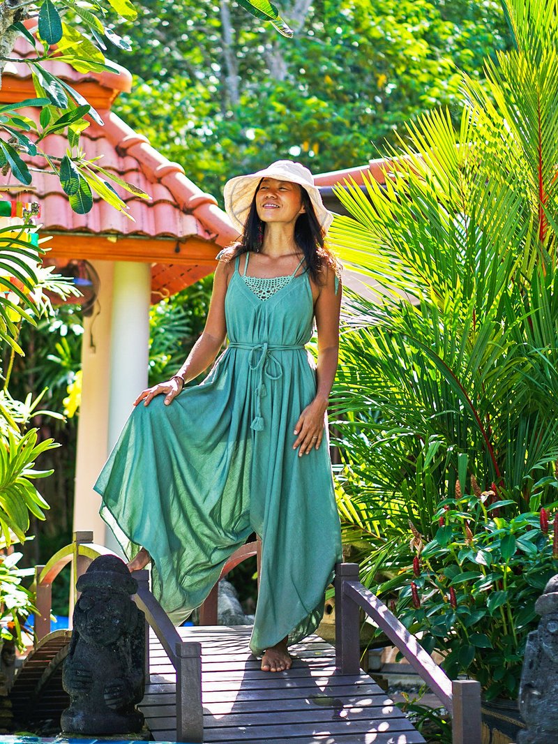 Harem Jumpsuit, Wide Leg Jumpsuit, Yoga Romper, Summer Overall, Boho Jumpsuit, F - 吊帶褲/連身褲 - 其他材質 