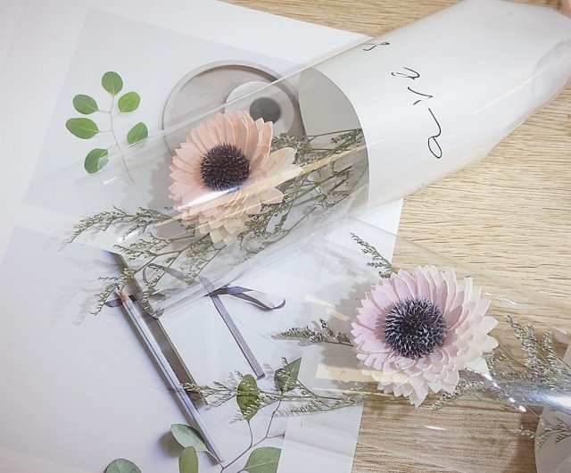 韓国の爽やかな風ひまわり一輪卒業ブーケ/ドライブーケ/永遠の花/サン