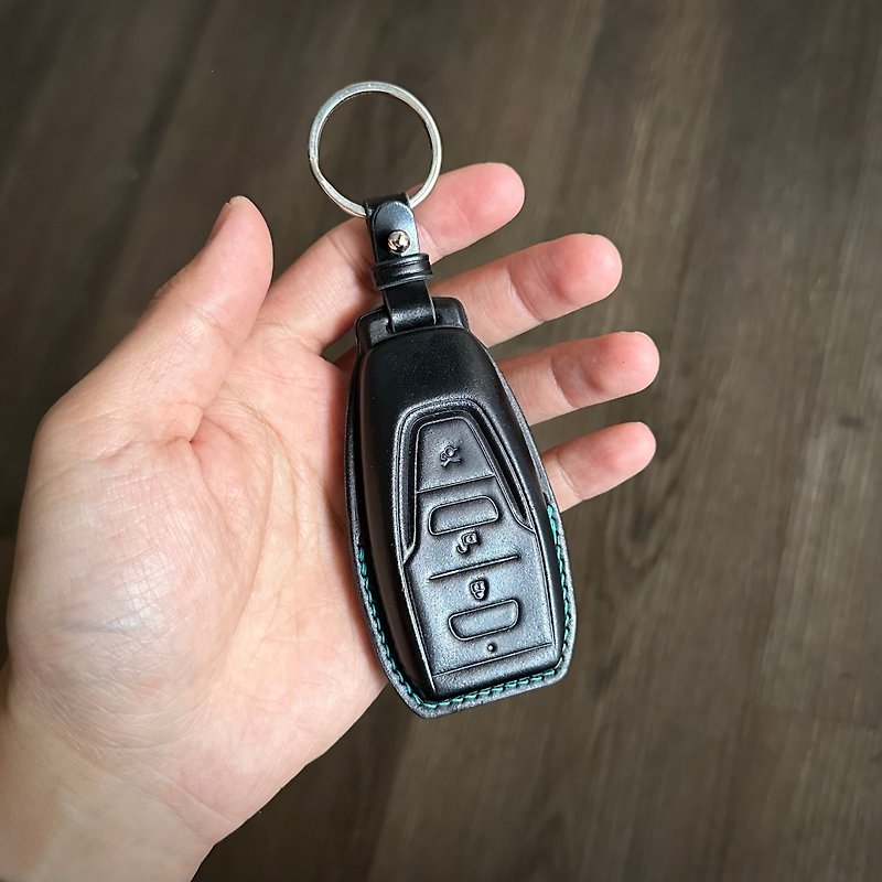 Aston martin 皮革鑰匙套 DBX DBS DB11 DB12 Vantage 汽車鑰匙包 - 鑰匙圈/鎖匙扣 - 真皮 黑色