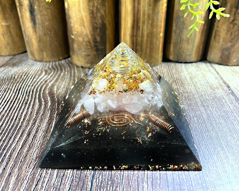 奧剛能量金字塔 | 粉晶星河 | 生命之花神聖符號 - 擺飾/家飾品 - 水晶 粉紅色