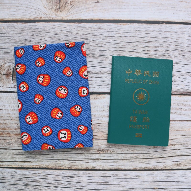 【Dharma】Passport Case Passport Holder Passport Bag - ที่เก็บพาสปอร์ต - ผ้าฝ้าย/ผ้าลินิน สีน้ำเงิน