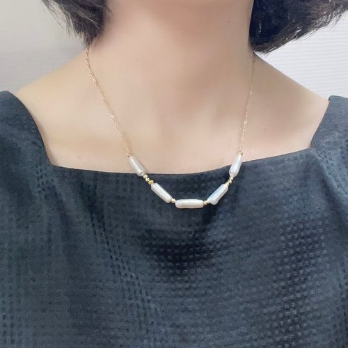 Wanju Pearl 宛茱珍珠飾品 炫彩巴洛克 珍珠項鍊 天然淡水珍珠 微笑鍊