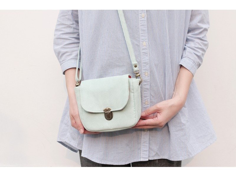 Chez。Le Retro mini - mint green - กระเป๋าแมสเซนเจอร์ - เส้นใยสังเคราะห์ สีเขียว