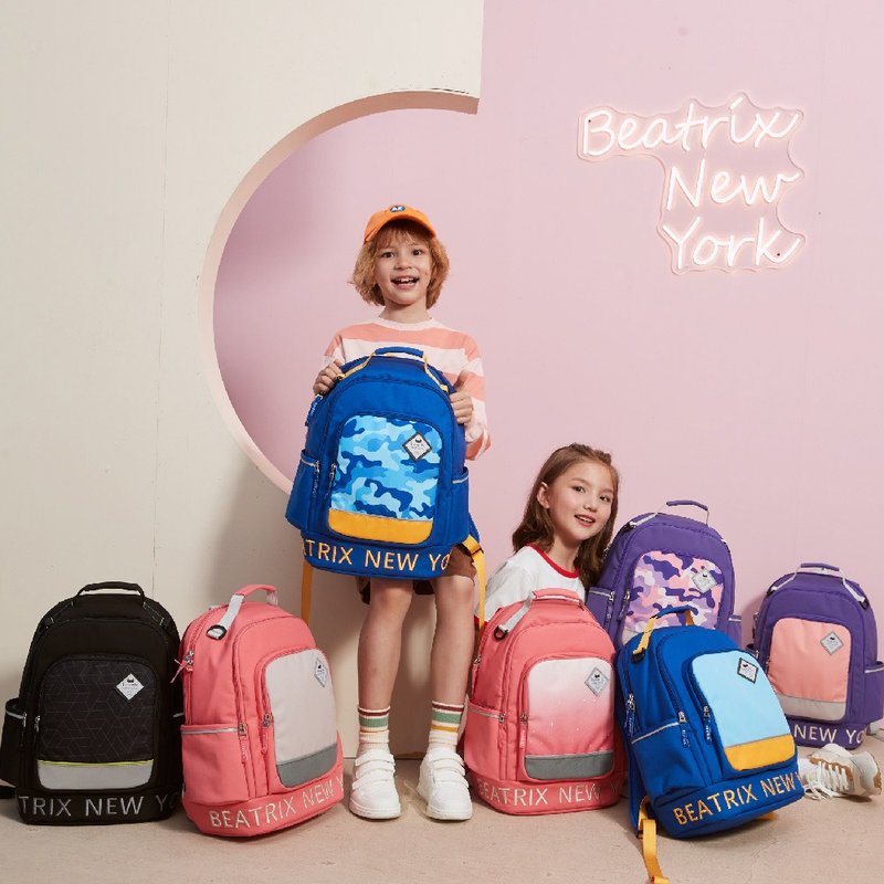 BEATRIX NEW YORK 美式休閒國小防潑水護脊書包 - 後背包/背包/書包 - 聚酯纖維 多色