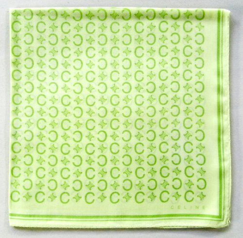 Celine Monogram Vintage Handkerchief Pocket Square 20 x 20 inches, vintage  scarf - Shop orangesodapanda Scarves - Pinkoi