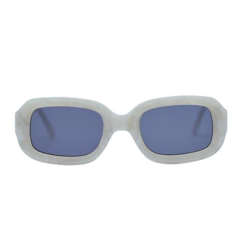 Miro Piazza Miro Piazza 時尚藝術太陽眼鏡- BON BON 雲母白