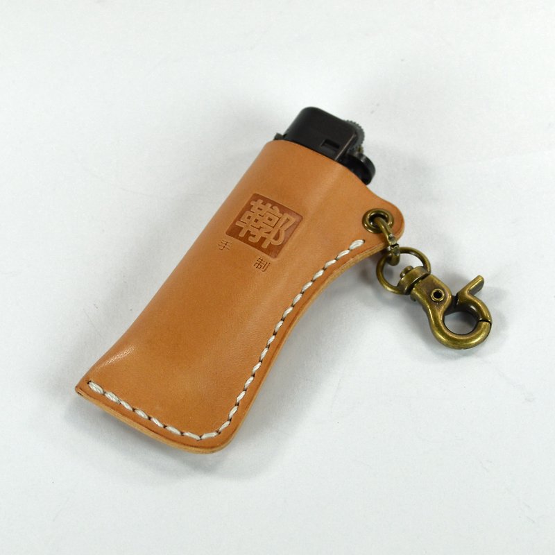Original leather vegetable tanned leather hand sewing lighter sets - อื่นๆ - หนังแท้ 