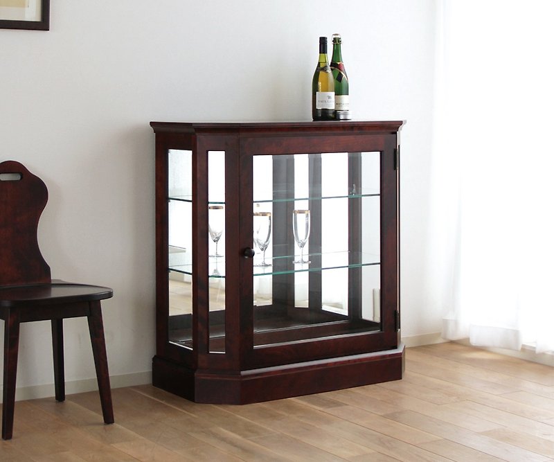 Asahikawa Furniture Create Furniture HOKKAI Curio 90L type - ตู้เสื้อผ้า - ไม้ สีนำ้ตาล