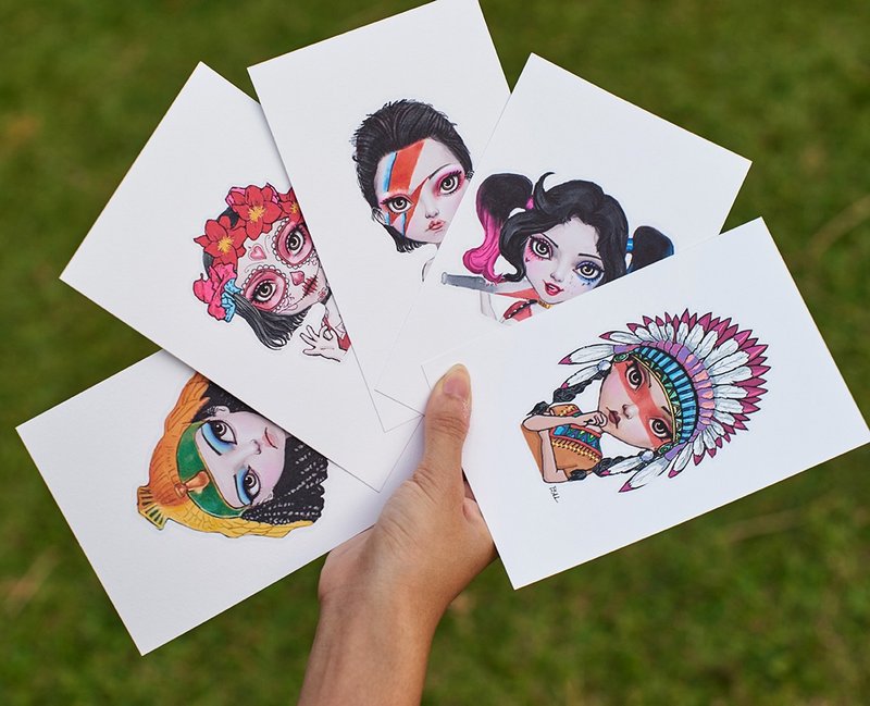 Kiddodog Postcard - Fancy set - An overdose of pop cute. - 卡片/明信片 - 紙 
