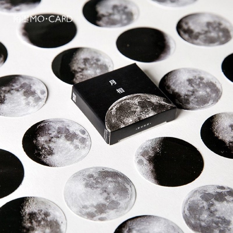 Moon phase series calendar planet hand account sticker stickers decoration 45 pieces into - สติกเกอร์ - กระดาษ 