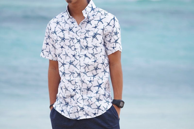 Men's Resort Shirt Starfish White Size - Men's Shirts - Other Materials White