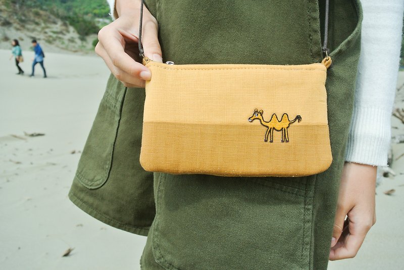 Desert bag - กระเป๋าสตางค์ - ผ้าฝ้าย/ผ้าลินิน สีกากี
