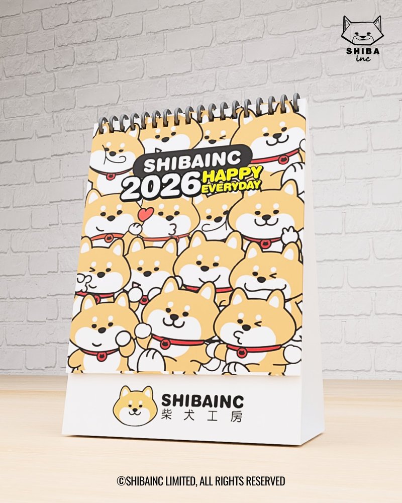 SHIBAINC—全新2026年 柴犬工房枱曆 - 日曆/月曆/年曆 - 紙 白色