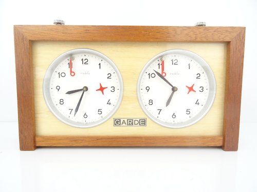 Dutchantique4you Vintage Antique Ruhla Garde Chess Clock made in Germany plus original box